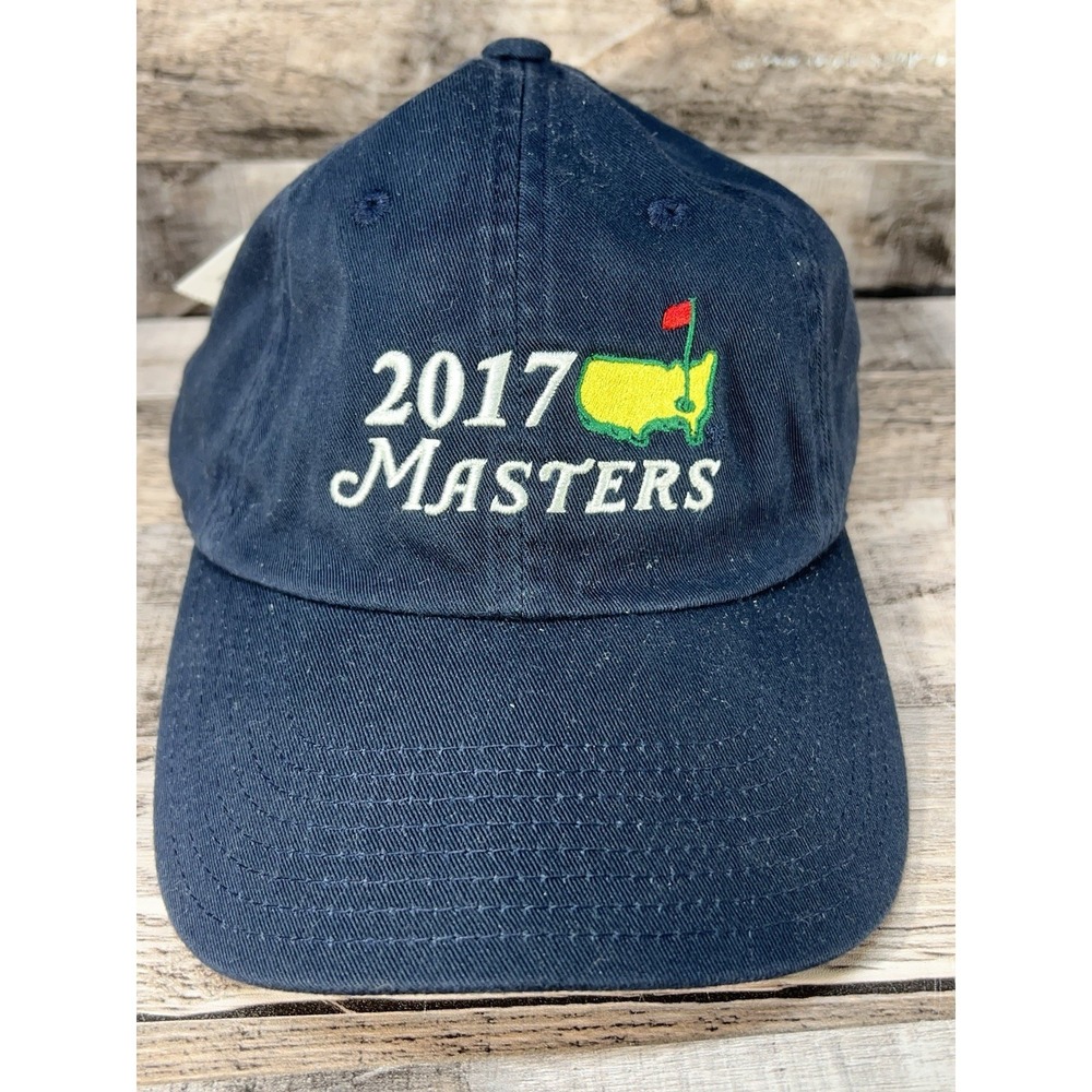 NWT 2017 Masters Tournament Hat Adjustable Blue One Size Golf